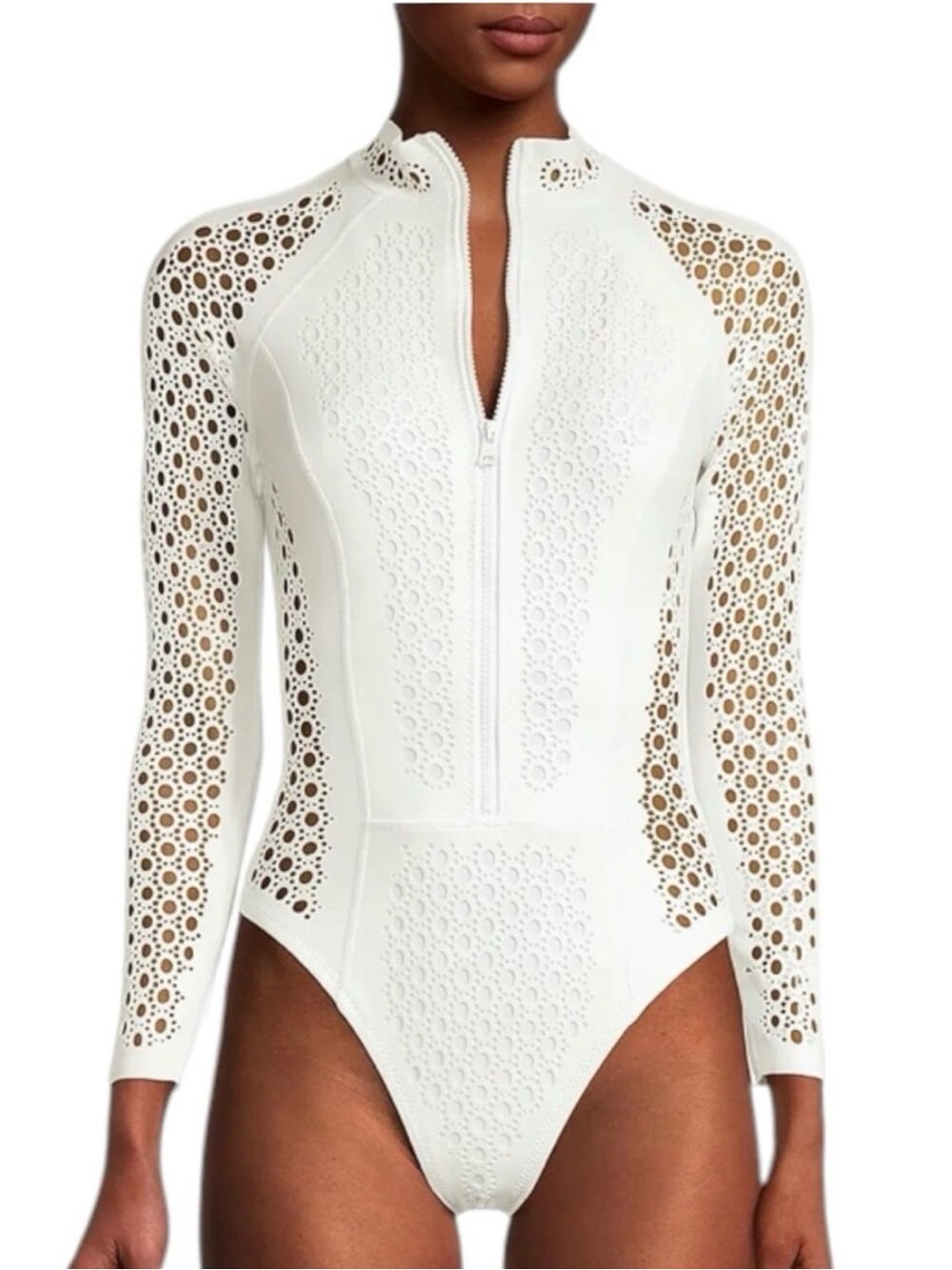 GIGI C Nicole Surfsuit One Piece in White
